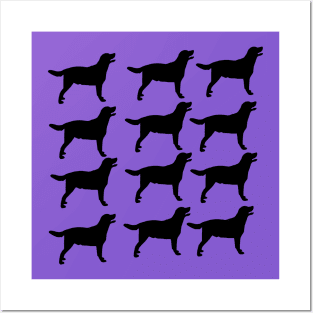 Crowd of Black Lab Designs Posters and Art